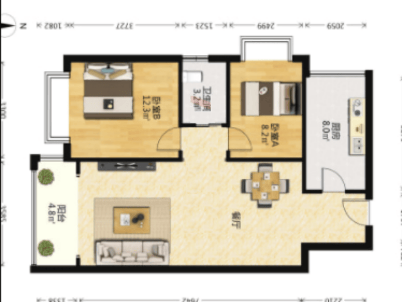 【320万入住12号线地铁口花园大两房】宝安·2房 | 桃源居三区 82.5㎡_房源_白先生_小区