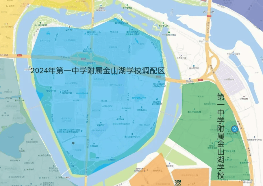 中学招生范围包括天安·金山湖境,龙湖天宸原著花园,中骏雍景湾,中海