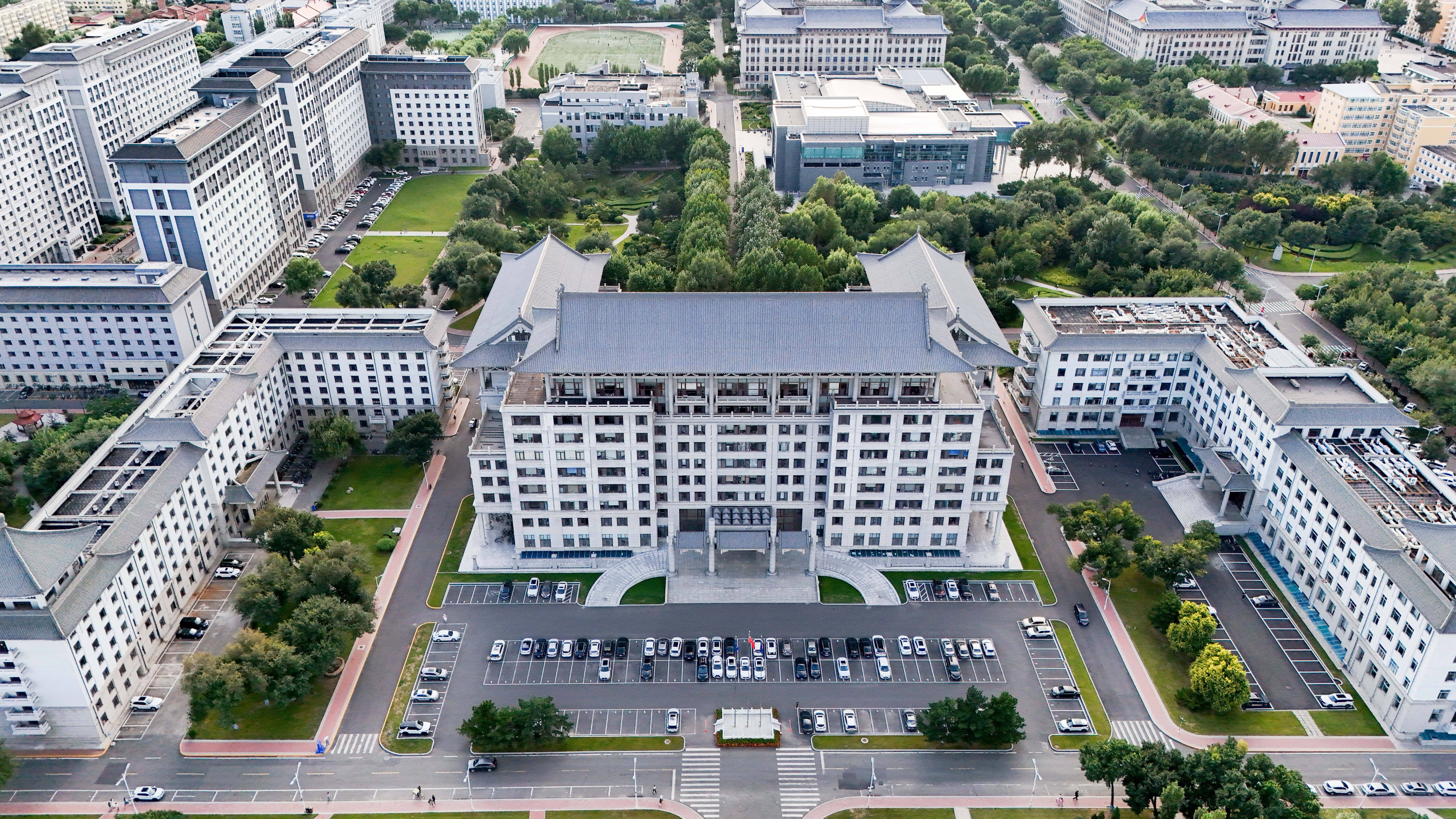 这是8月31日拍摄的哈尔滨工程大学校园(无人机照片.