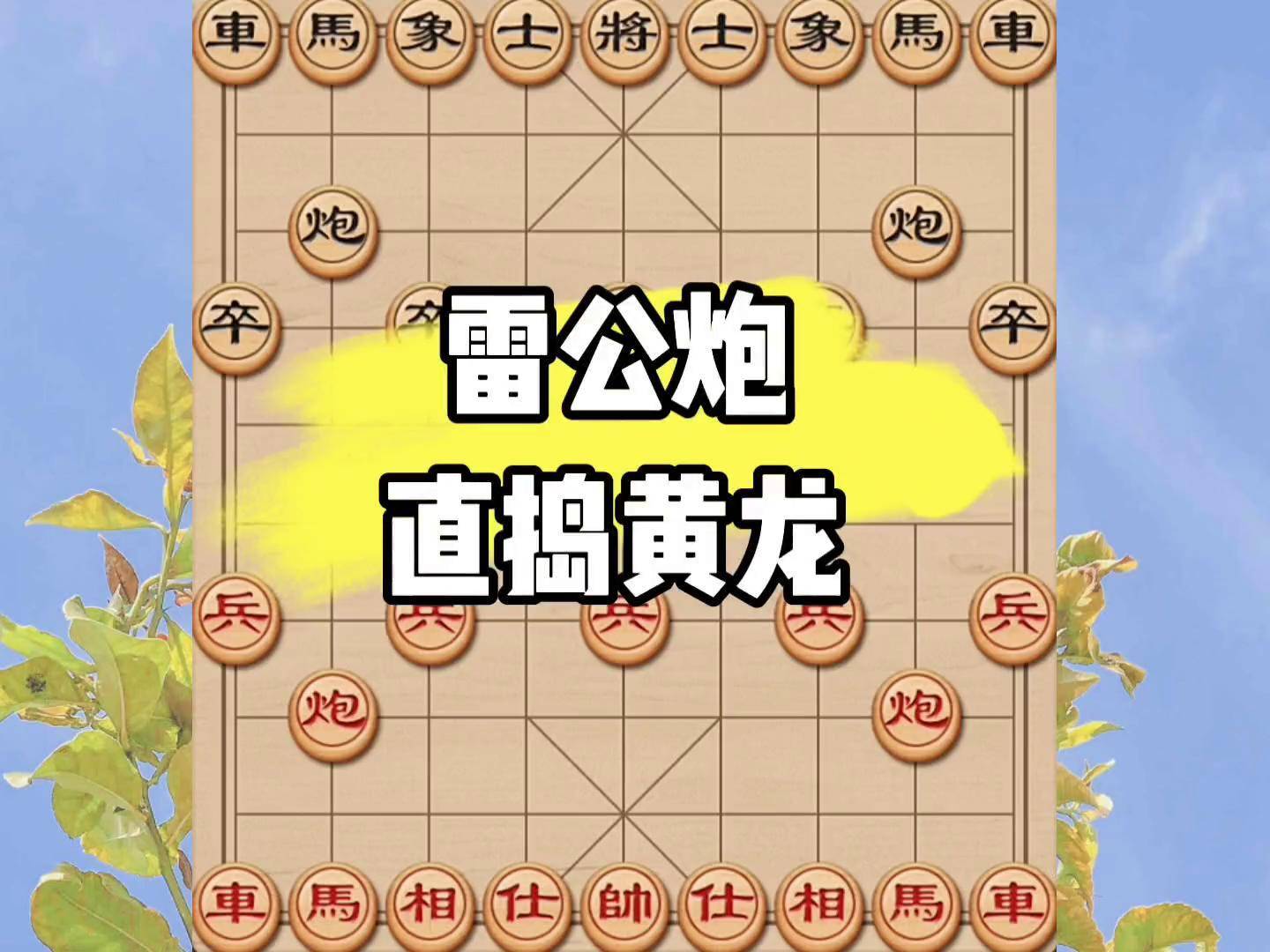 强大无比的雷公炮,分支的变化,跳马入局.楚河汉界的对战.