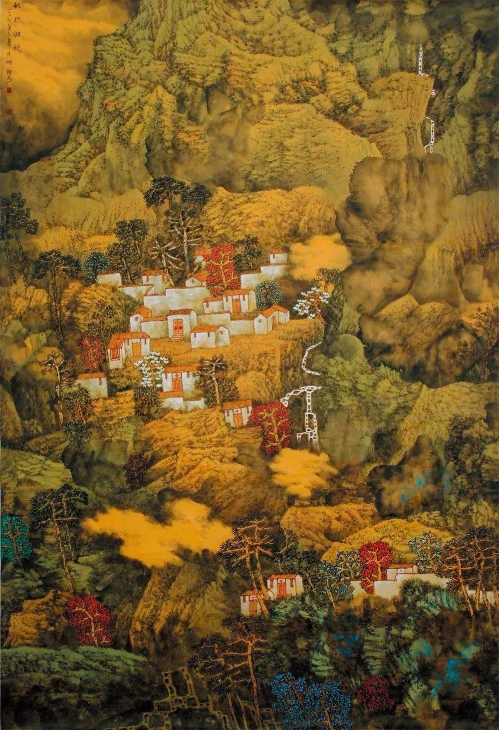 梦幻山水,绚彩荷塘