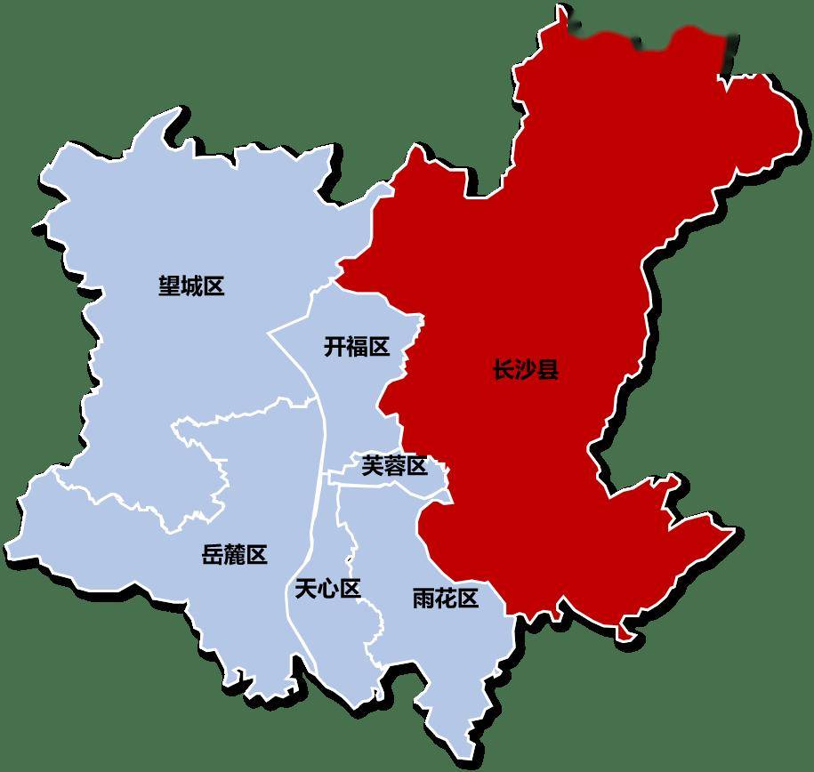 长沙市区县地图图片