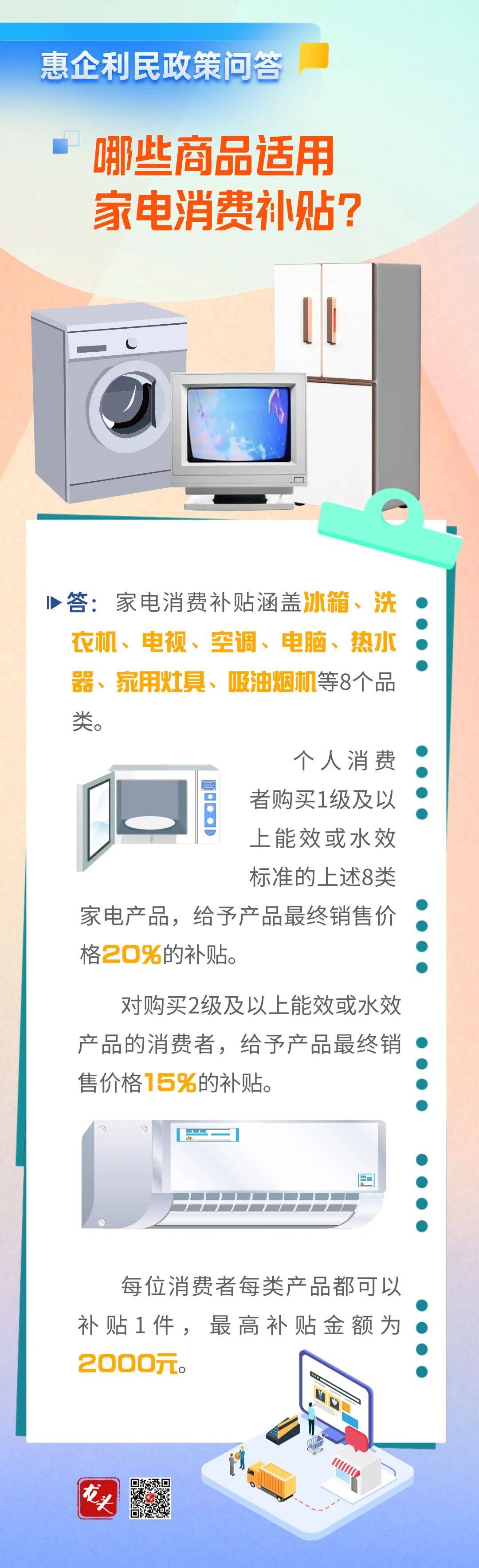 惠企利民政策问答｜哪些商品适用家电消费补贴？