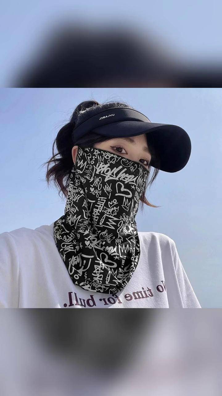 男女同款全脸透气防晒脖套冰丝骑车防晒面罩 防晒面罩 防晒脖套防晒