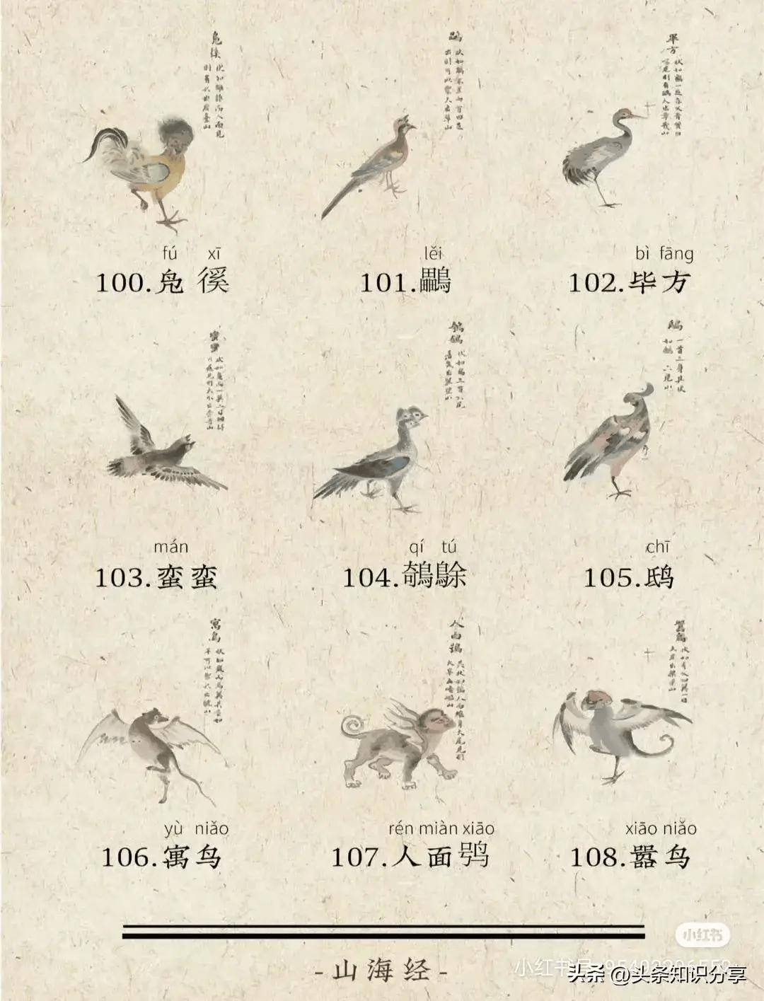《山海经》里的108种奇珍异兽!