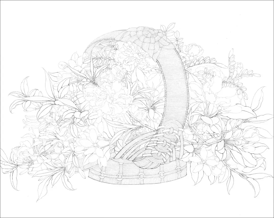 国画花篮的画法和图片图片