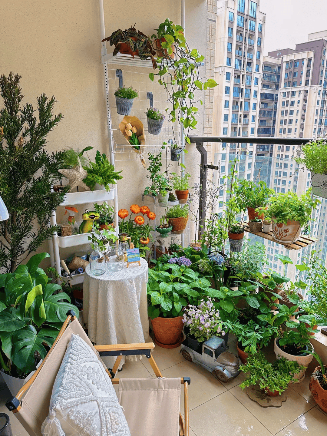 那就把阳台打造成花园.