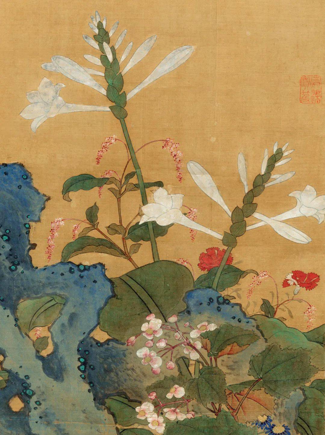 明代 文俶《秋花蝴蝶图》