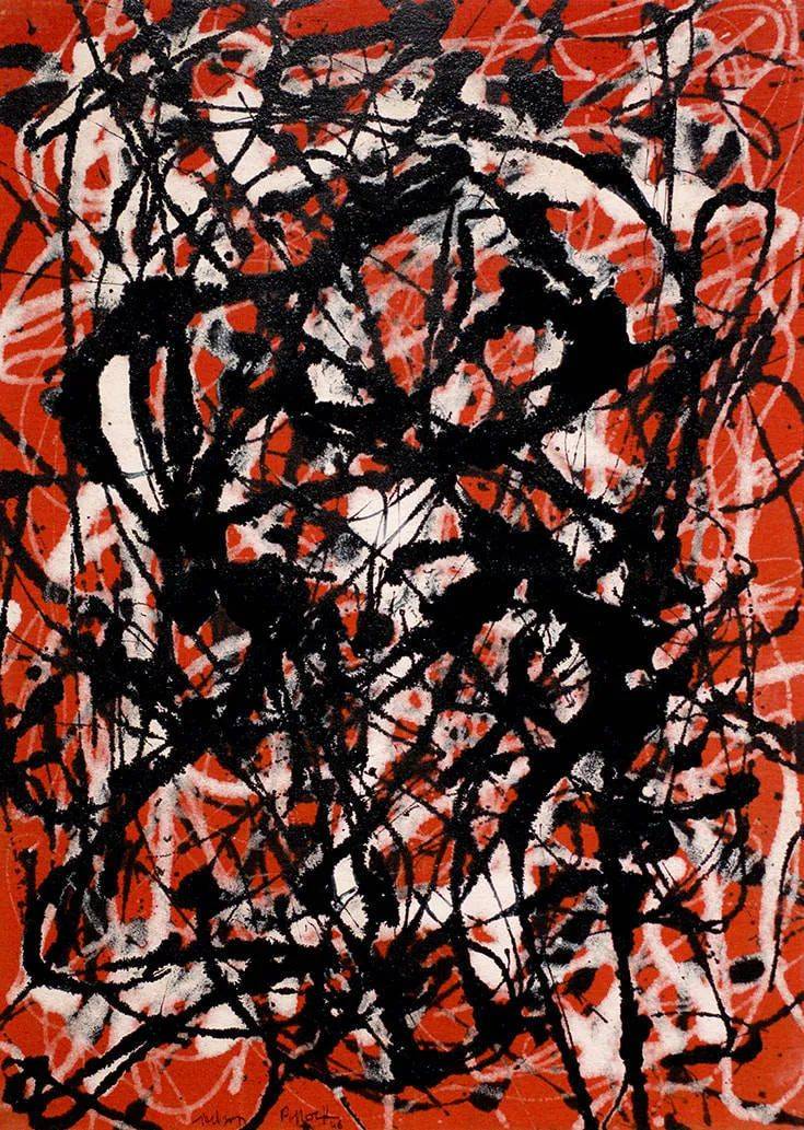美国画家,抽象表现主义绘画大师1912-1956jackson pollock杰克逊