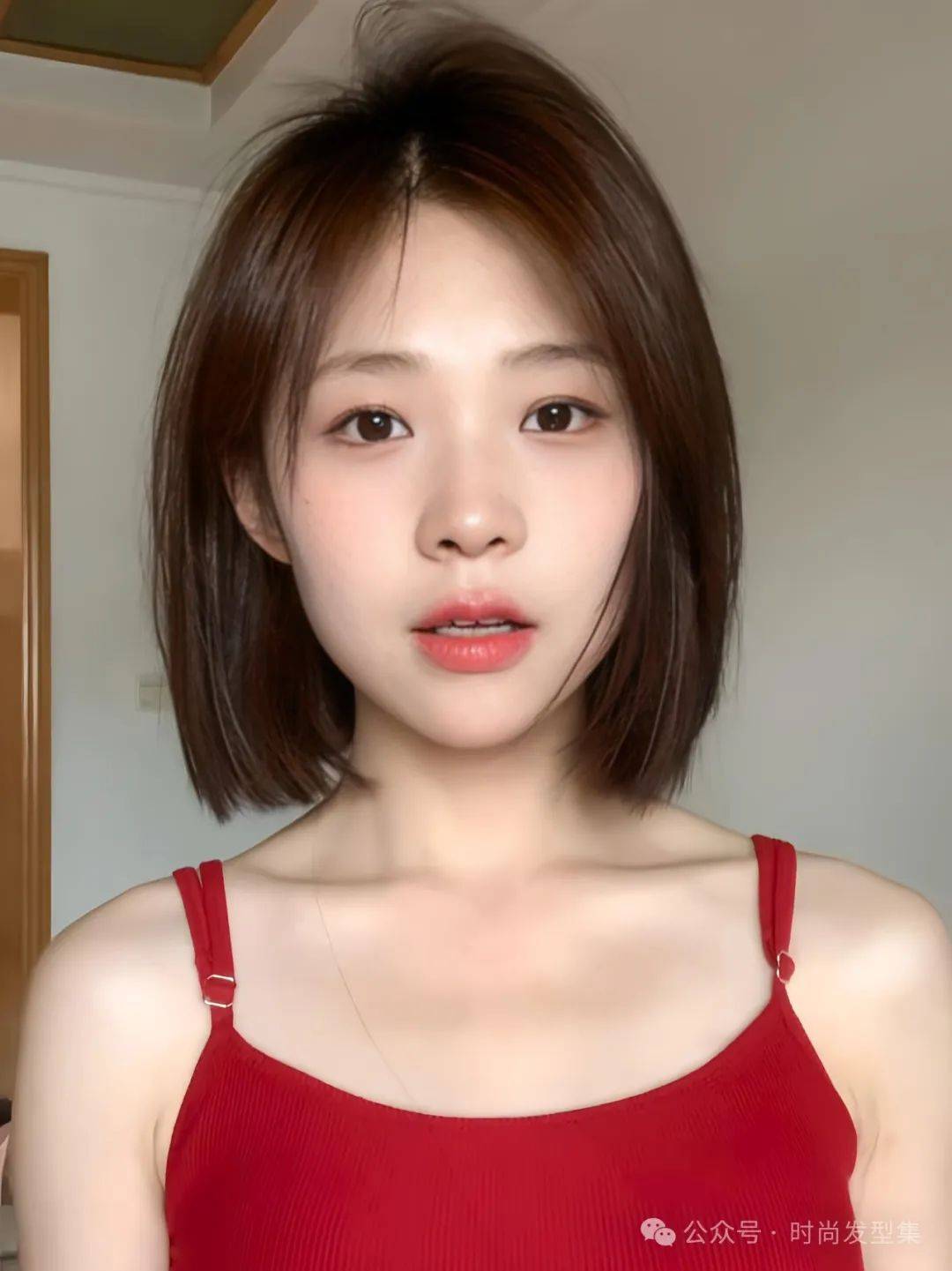 秋天剪个中式中分短发你一定很美