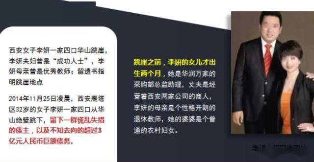 西安一家4口华山跳崖,留下2个月大的女儿,他们究竟经历了什么_李妍和