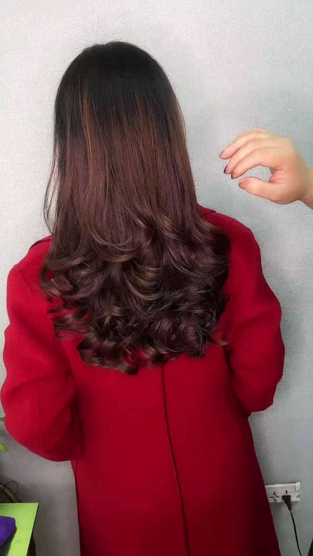 免打理烫发自然吹干效果 免打理烫发 烫发 长发大波浪