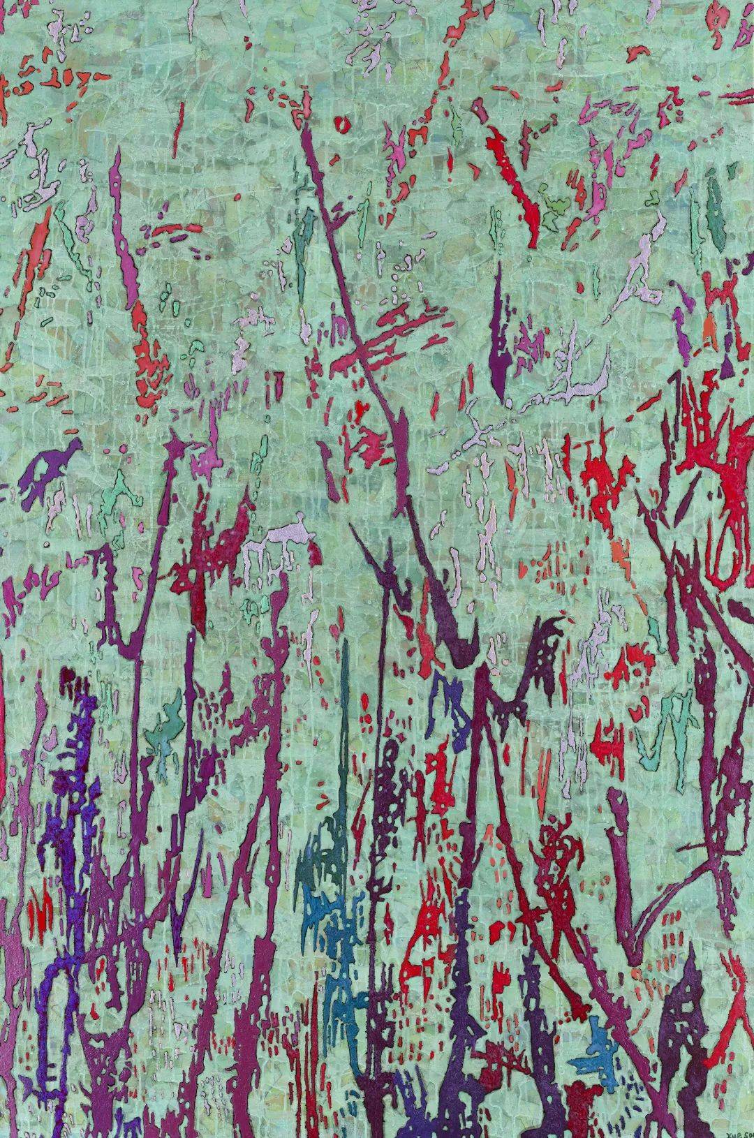 薛松《法自然系列——万紫千红》180×120cm 混合媒材 画布 2019年作