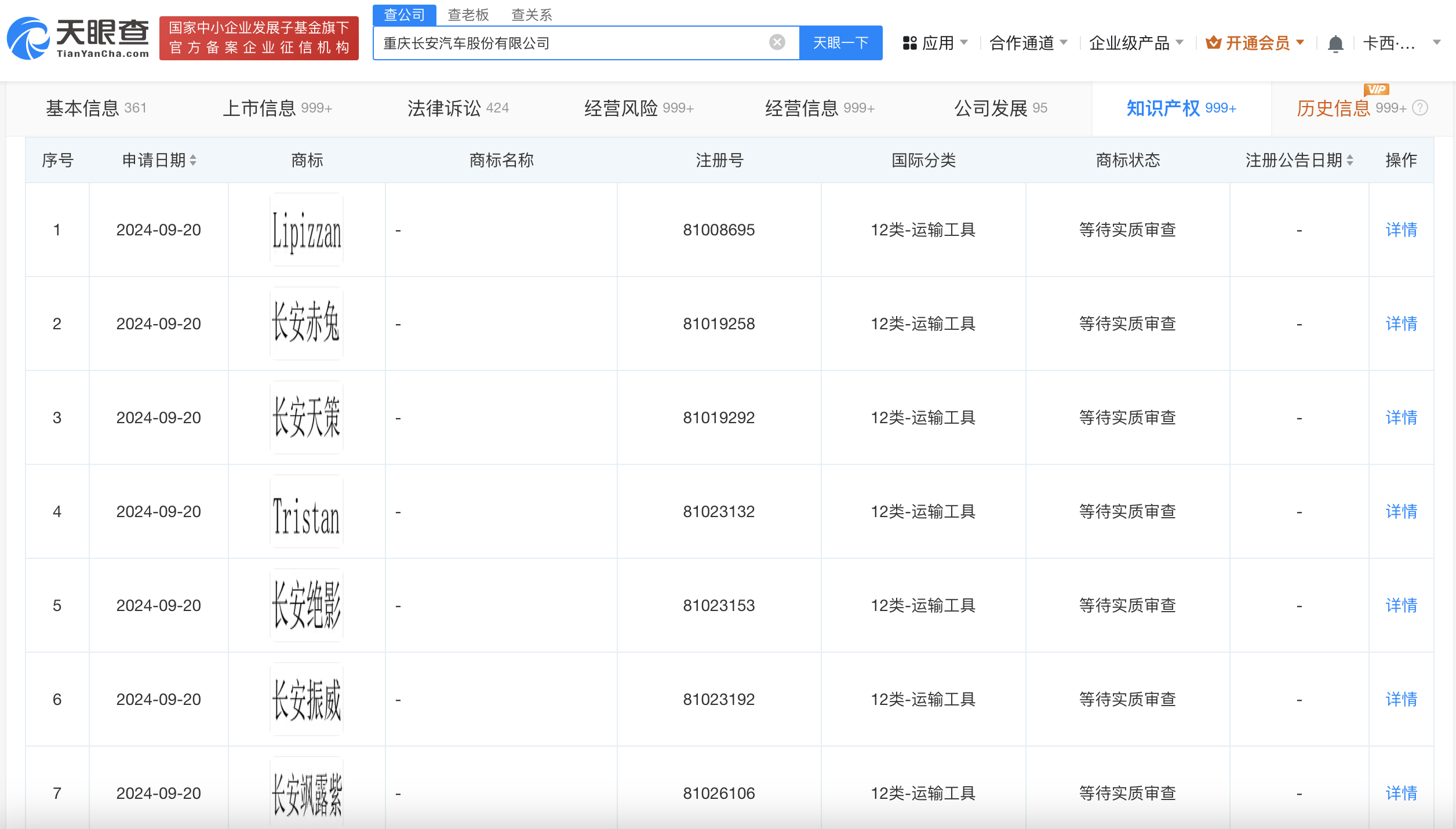 长安汽车申请长安赤兔商标 长安汽车申请长安元霸商标