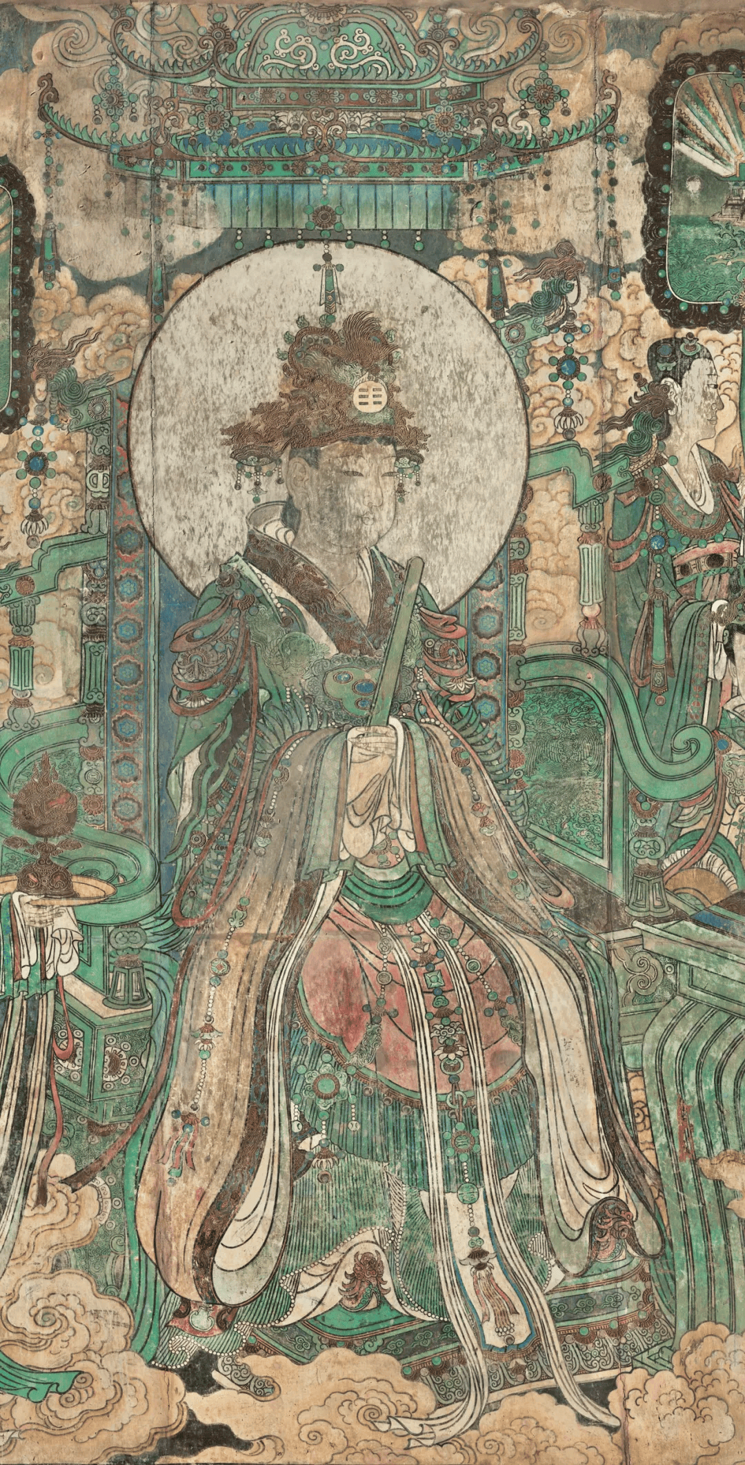 永乐宫三清殿壁画 西王母山西省永乐宫壁画艺术博物馆供图▲蓝衣