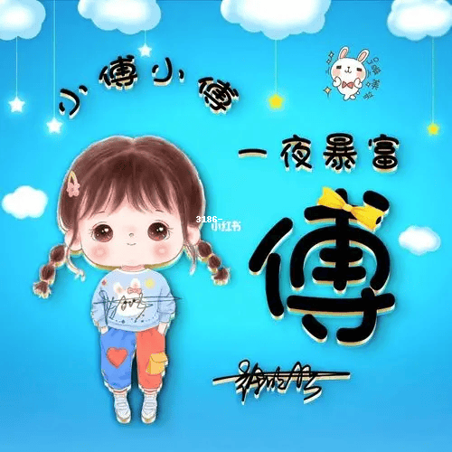 傅姓可爱女头像带字图片精选