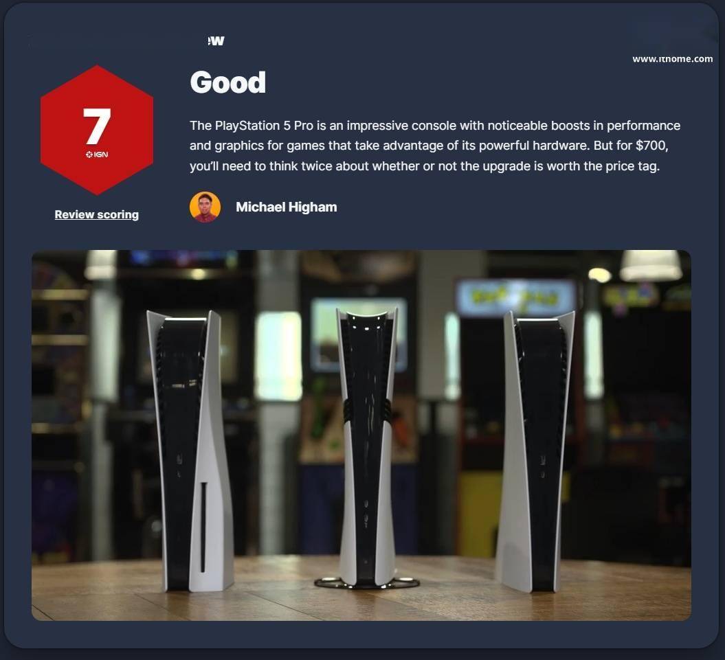 PS5 Pro获IGN 7分评价：令人印象深刻，但要想清楚是否值700美元_搜狐网