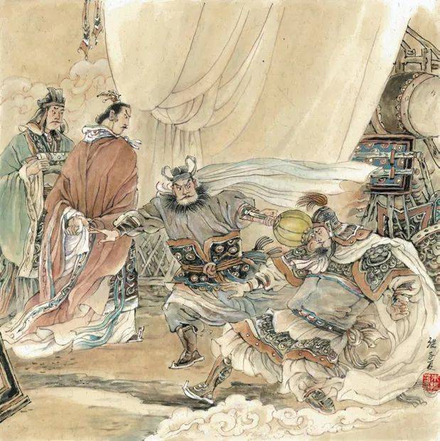 晋鄙合了兵符,验证无误,但心中仍有怀疑,担心其中有诈.