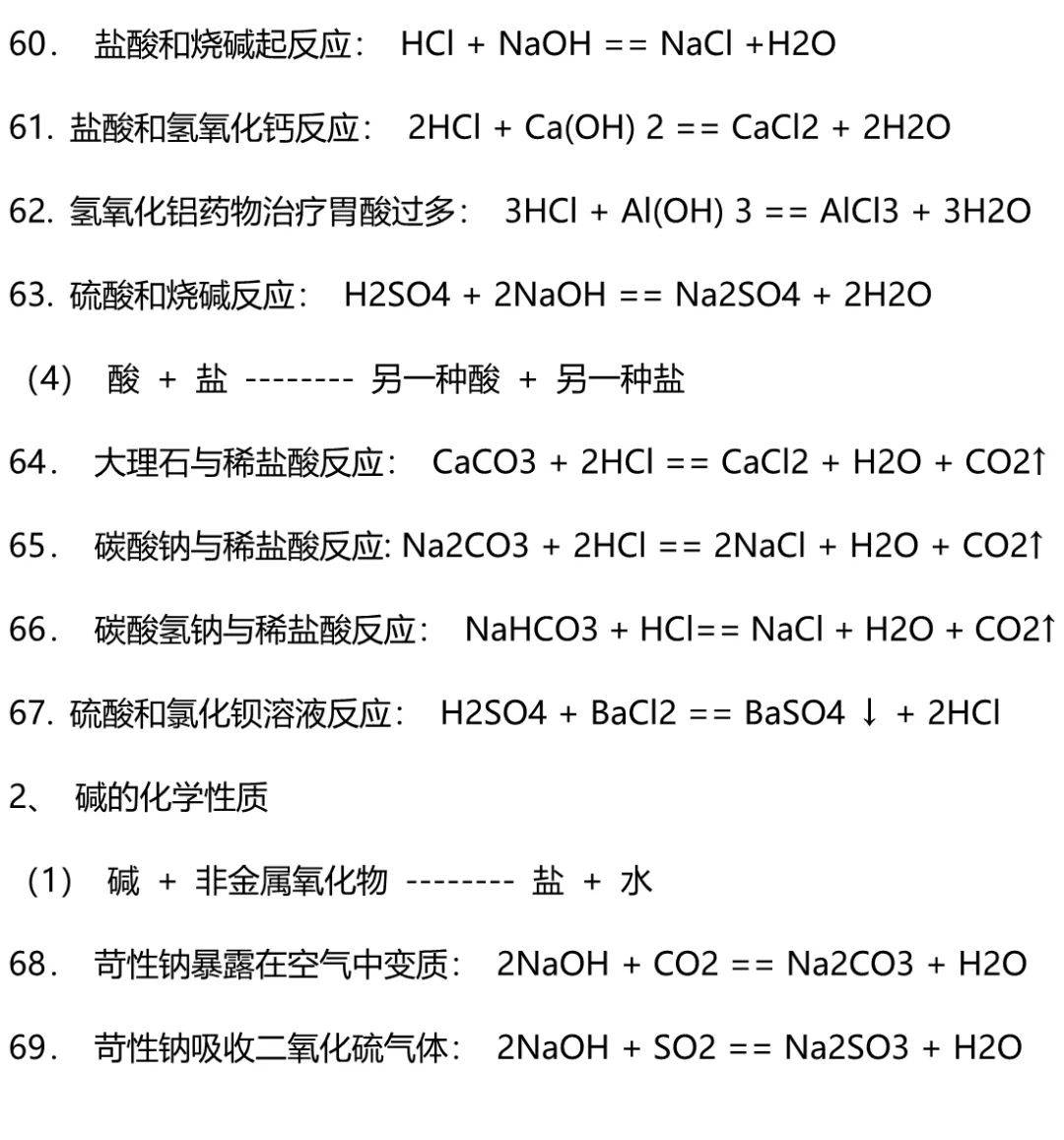 
初三化学：常见178个问题