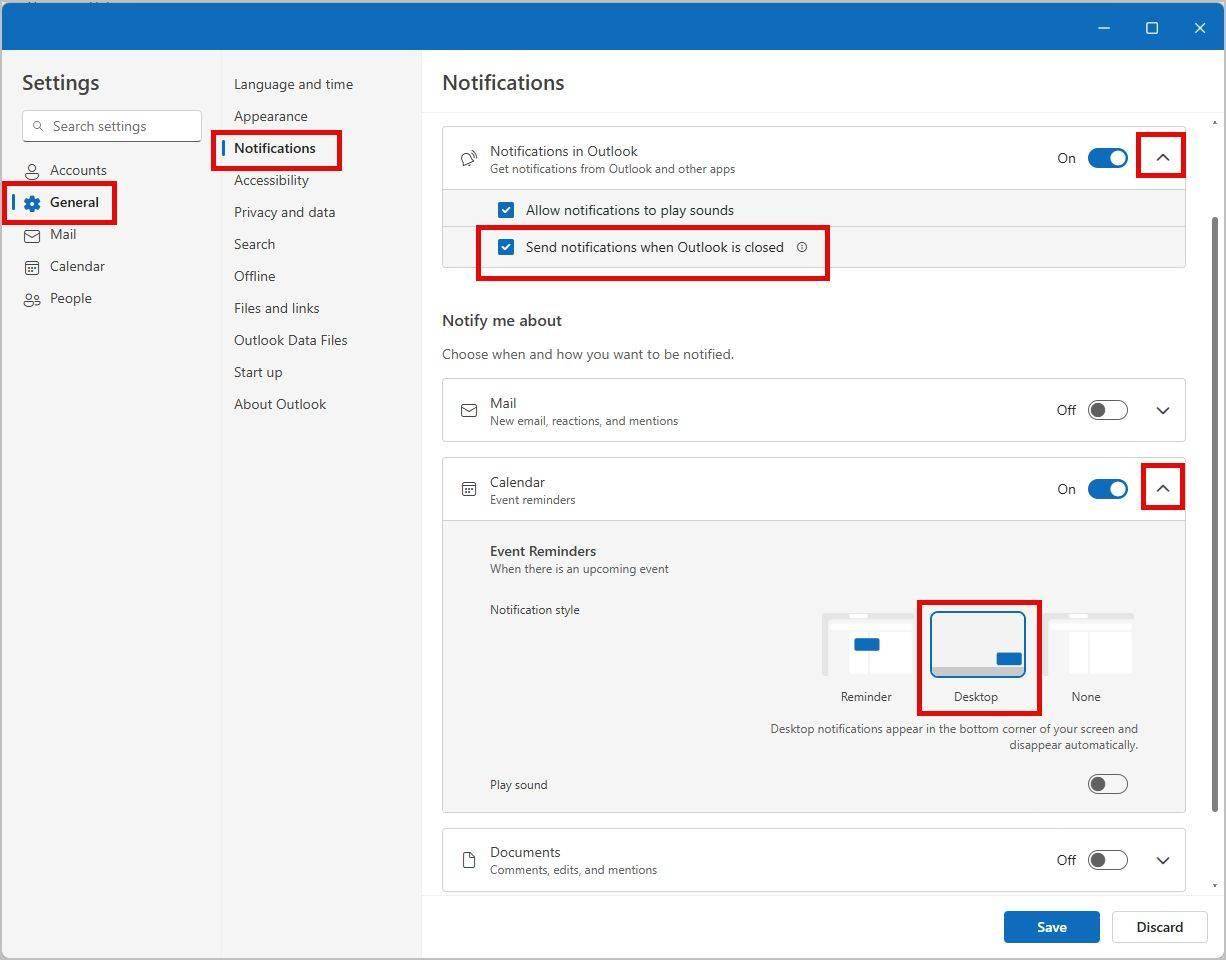 微软 Win11 新版 Outlook 将支持后台日历通知