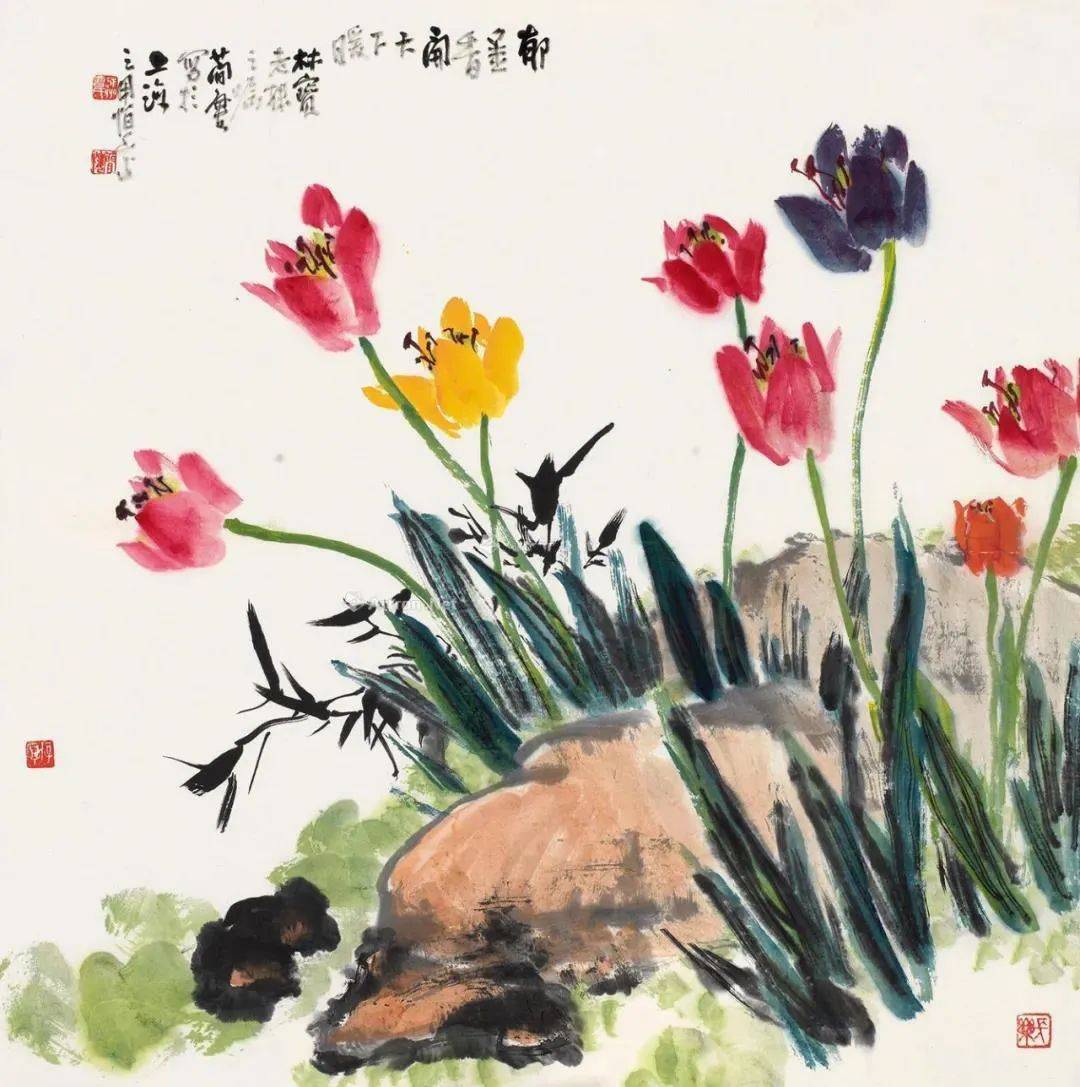 【艺术世界】曹简楼笔下的小写意花卉,妩媚动人,惹人喜爱!