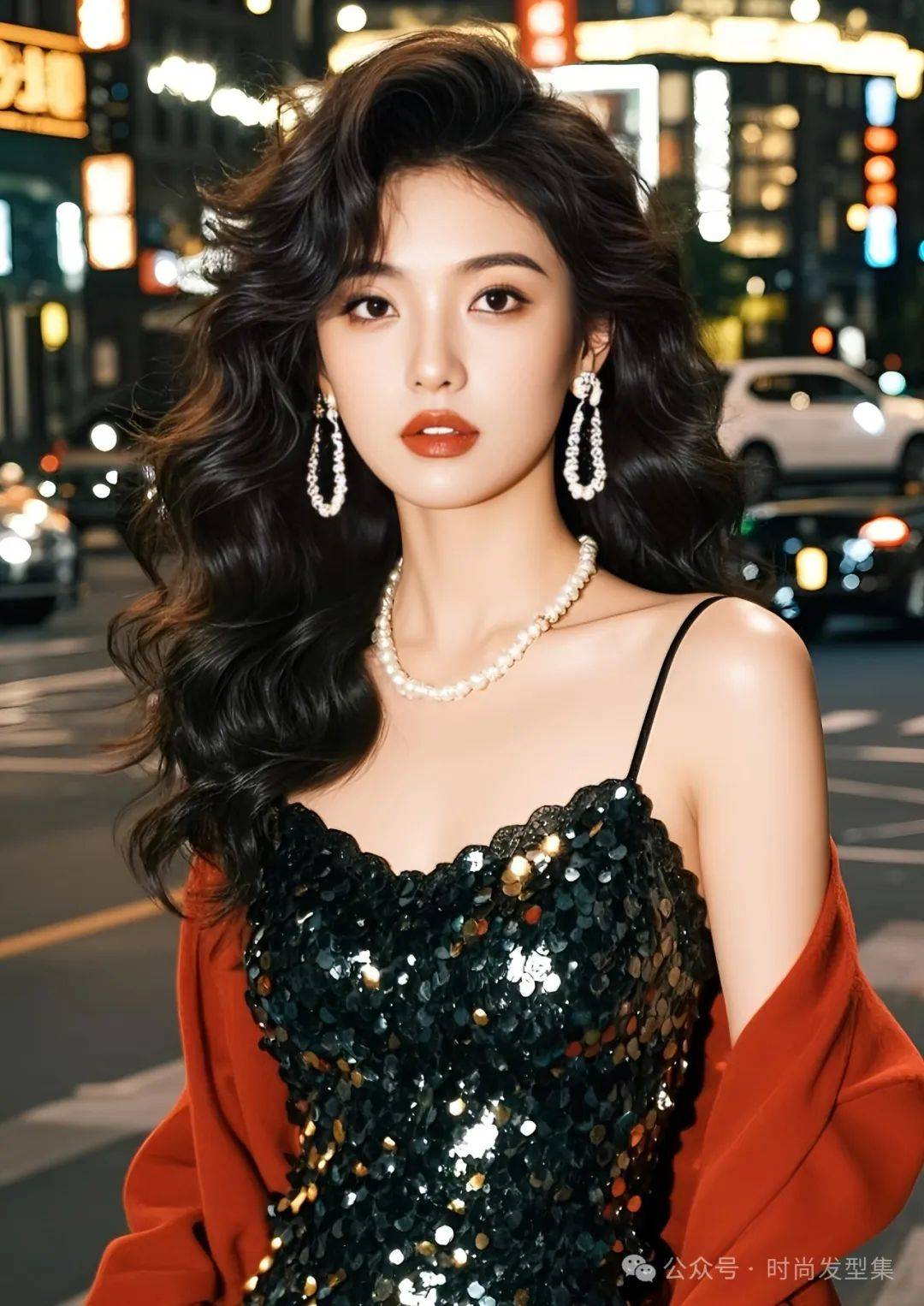 这种烫发风格不仅能够凸显女性的魅力而且搭配侧分刘海更能增添一丝