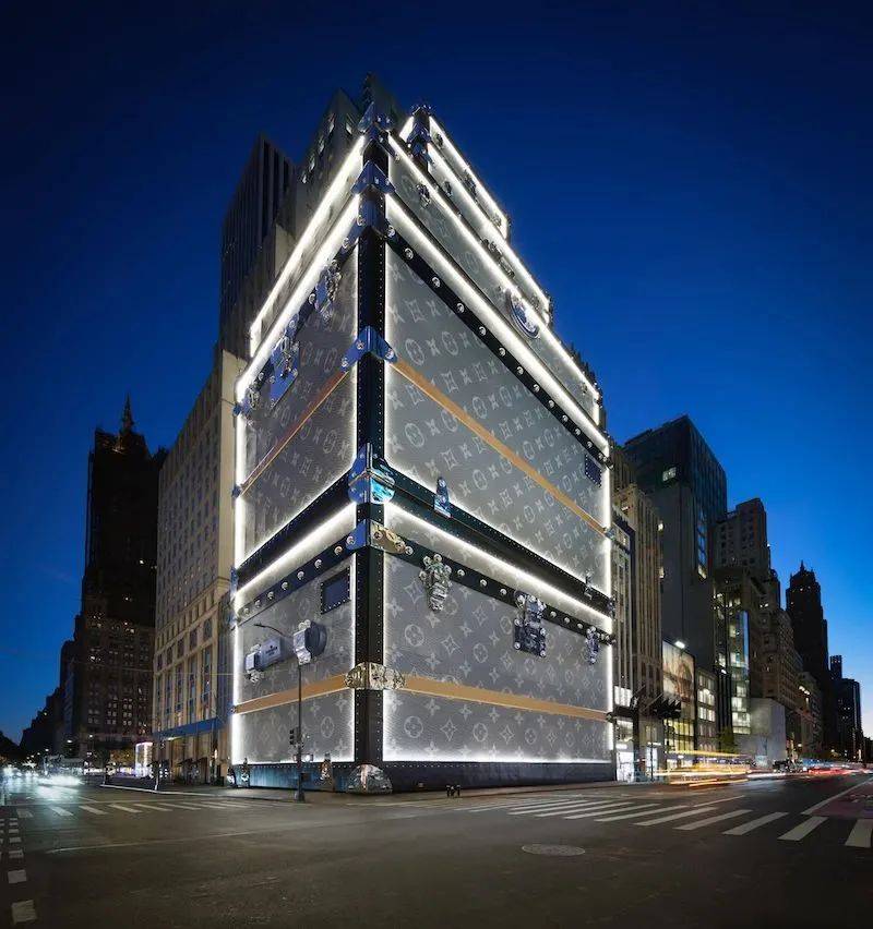 建筑 | LV纽约旗舰店,6个巨型行李箱打造70米高标志性立面_Trianon_施工_品牌