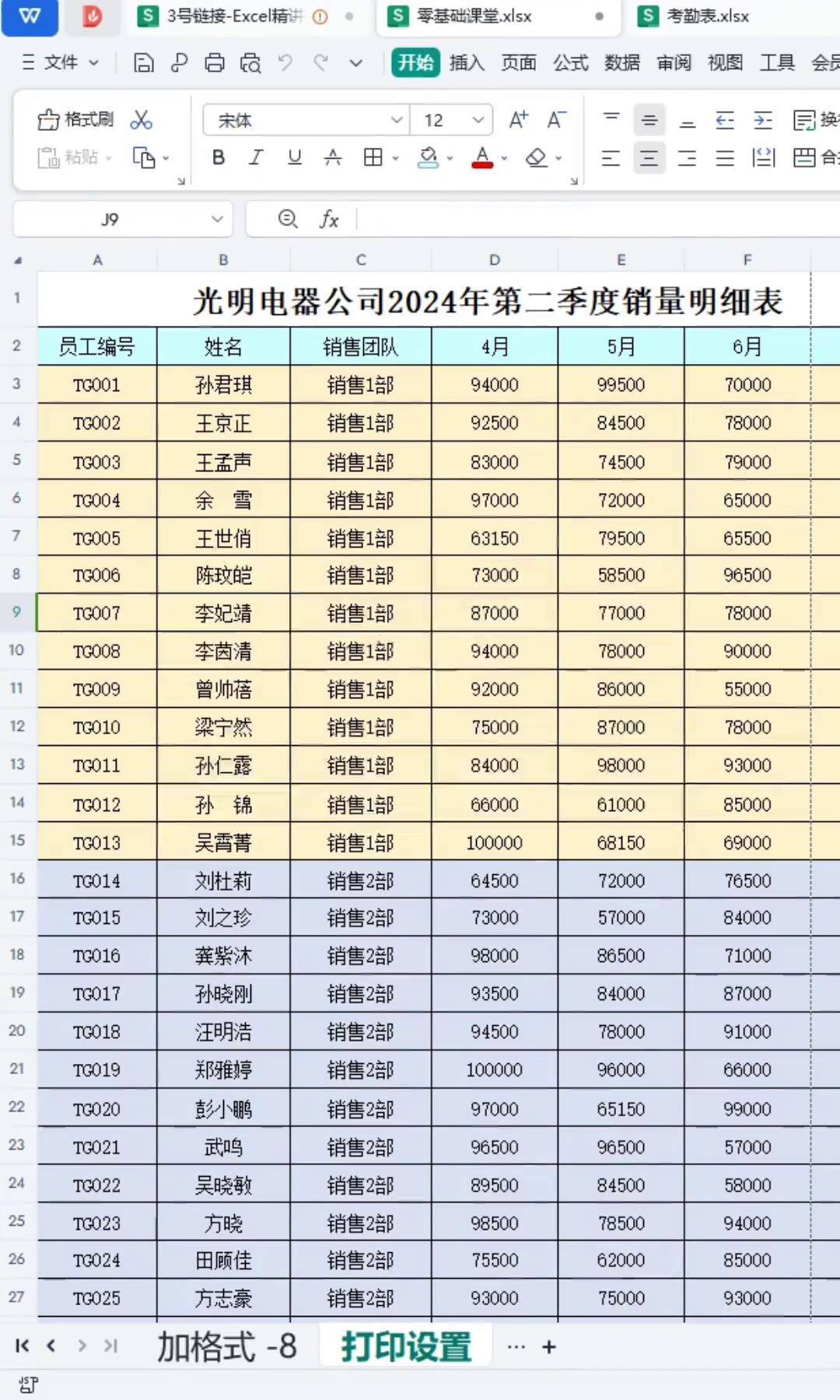 文员必会的表格图片