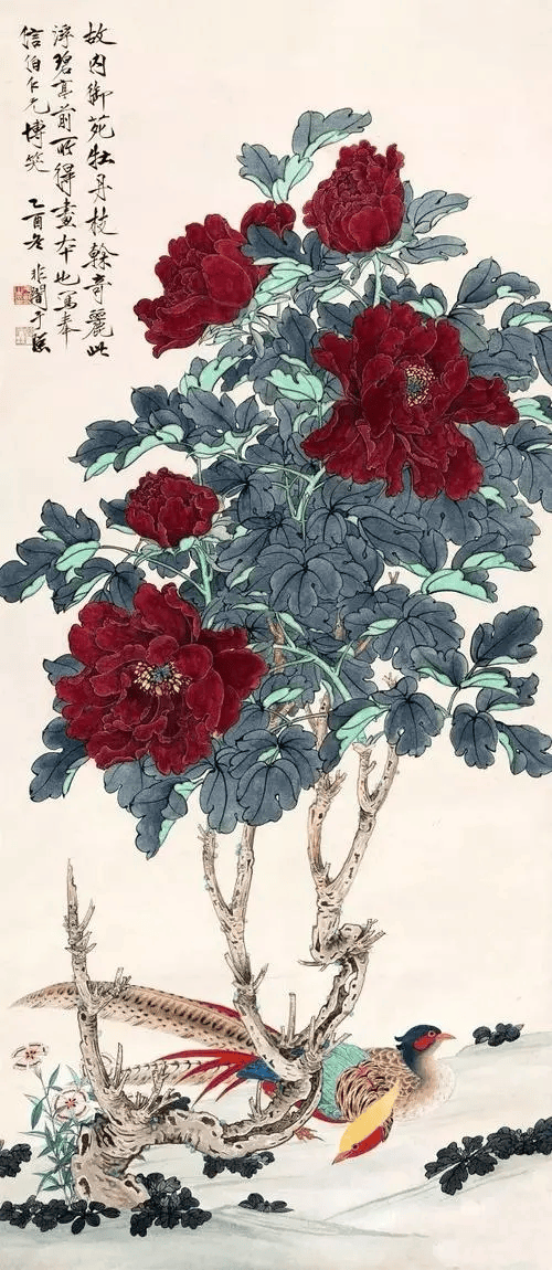 田世光,俞致贞,于非闇工笔牡丹图赏析,姹紫嫣红,花开富贵!