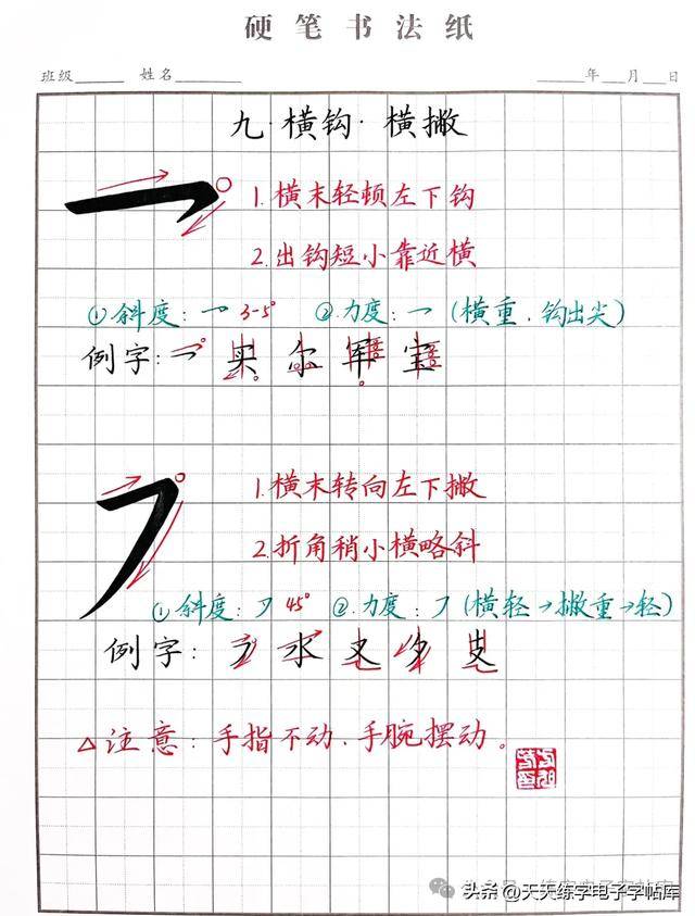 基础笔画大集合,喜欢写字的小伙伴!快收藏起来吧!_弧度_起笔_形状