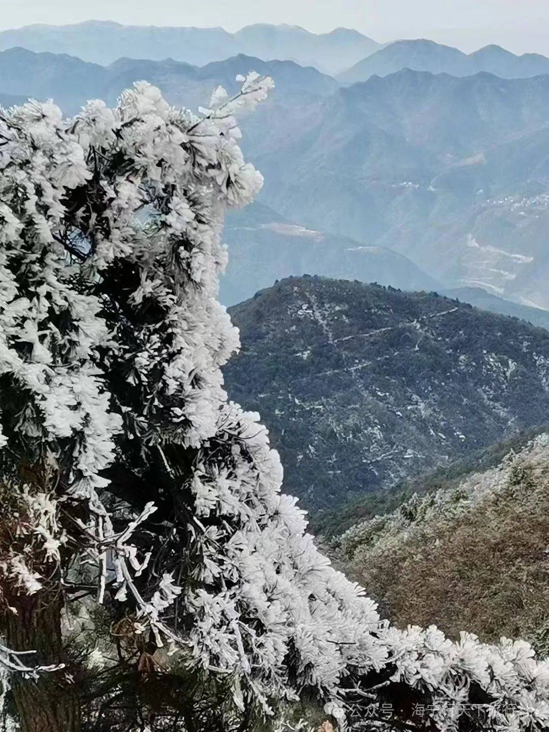 富阳龙门山雪景图片