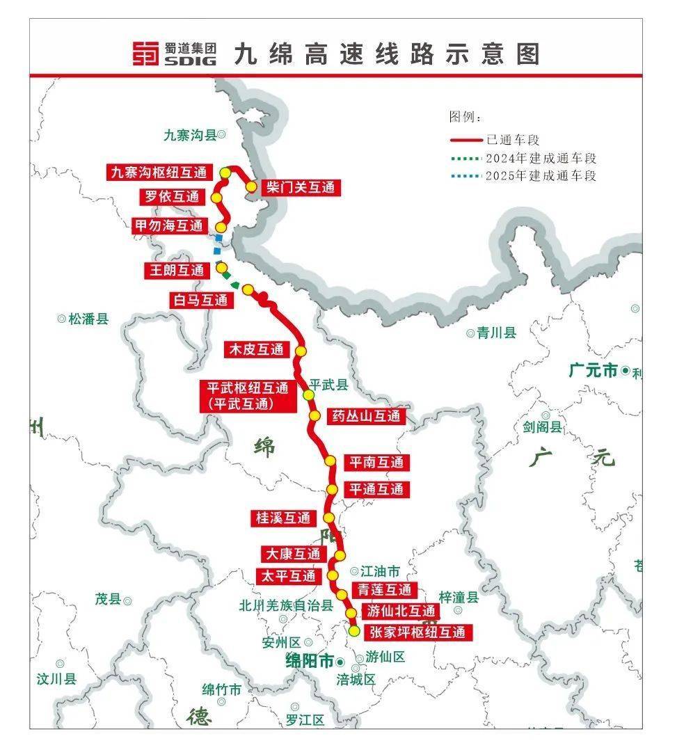 绵达高速公路路线图图片