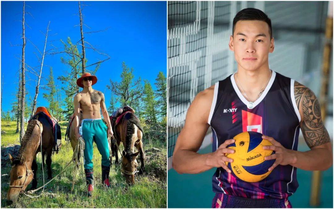 蒙古男排飞人本年度被评为弹跳力最强网红滞空能力是真炸裂