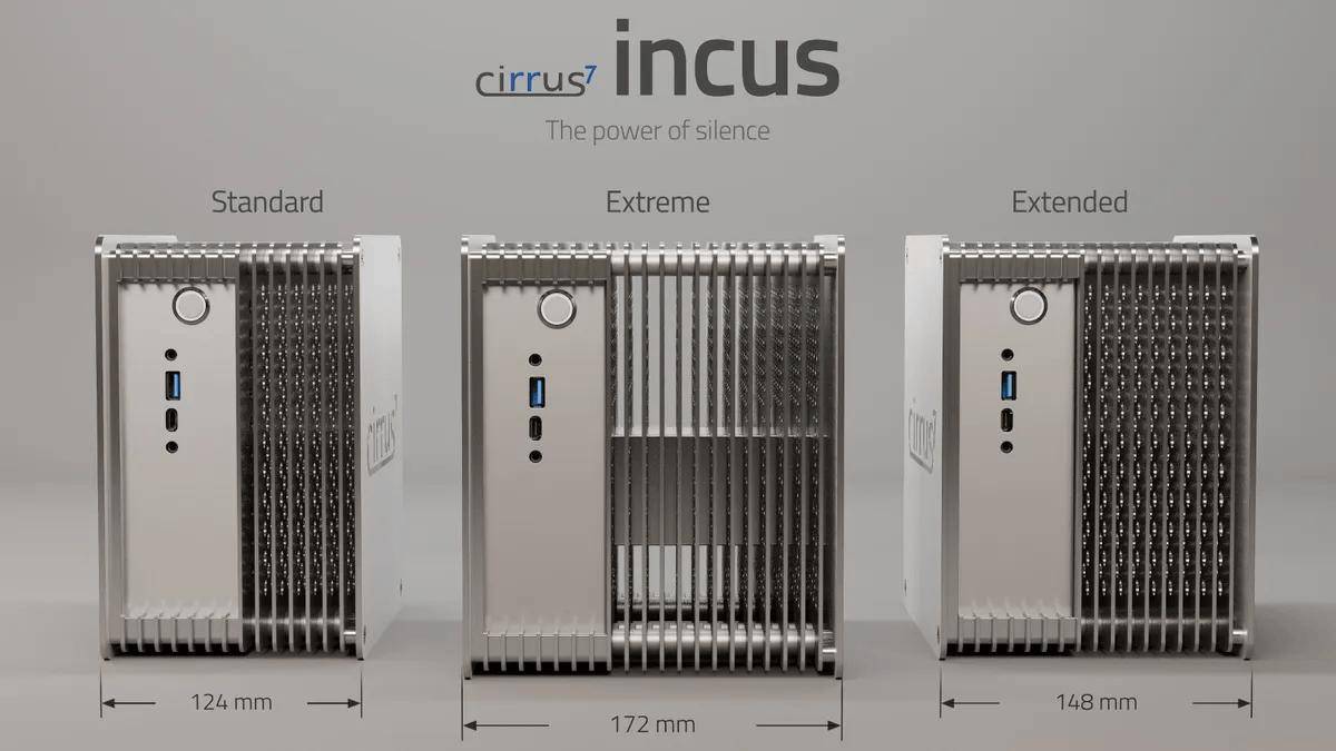 Cirrus7 Incus 被动散热迷你主机产品线获更新，引入锐龙 7 9700X