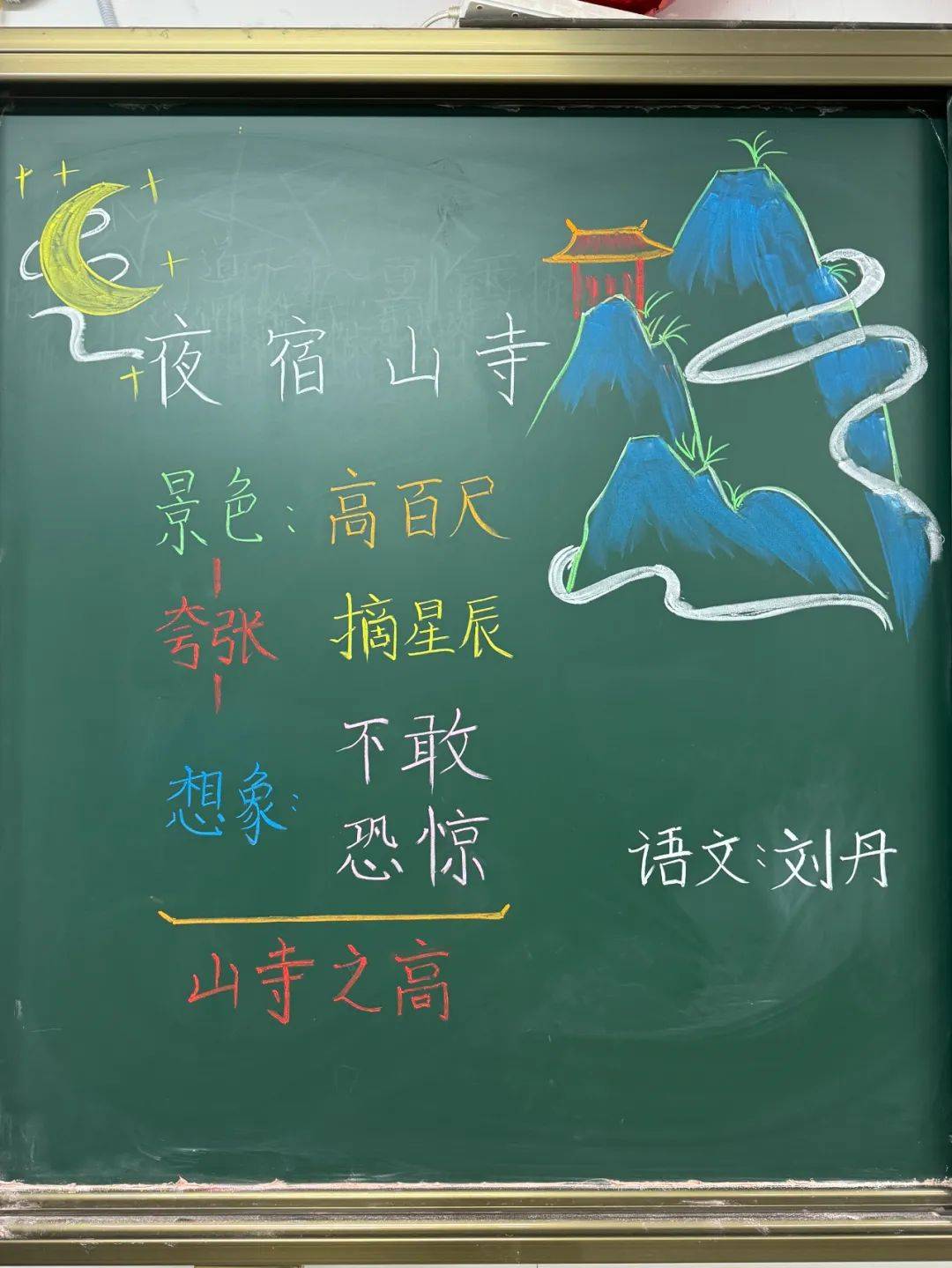 粉笔书写展功底 板书设计显匠心