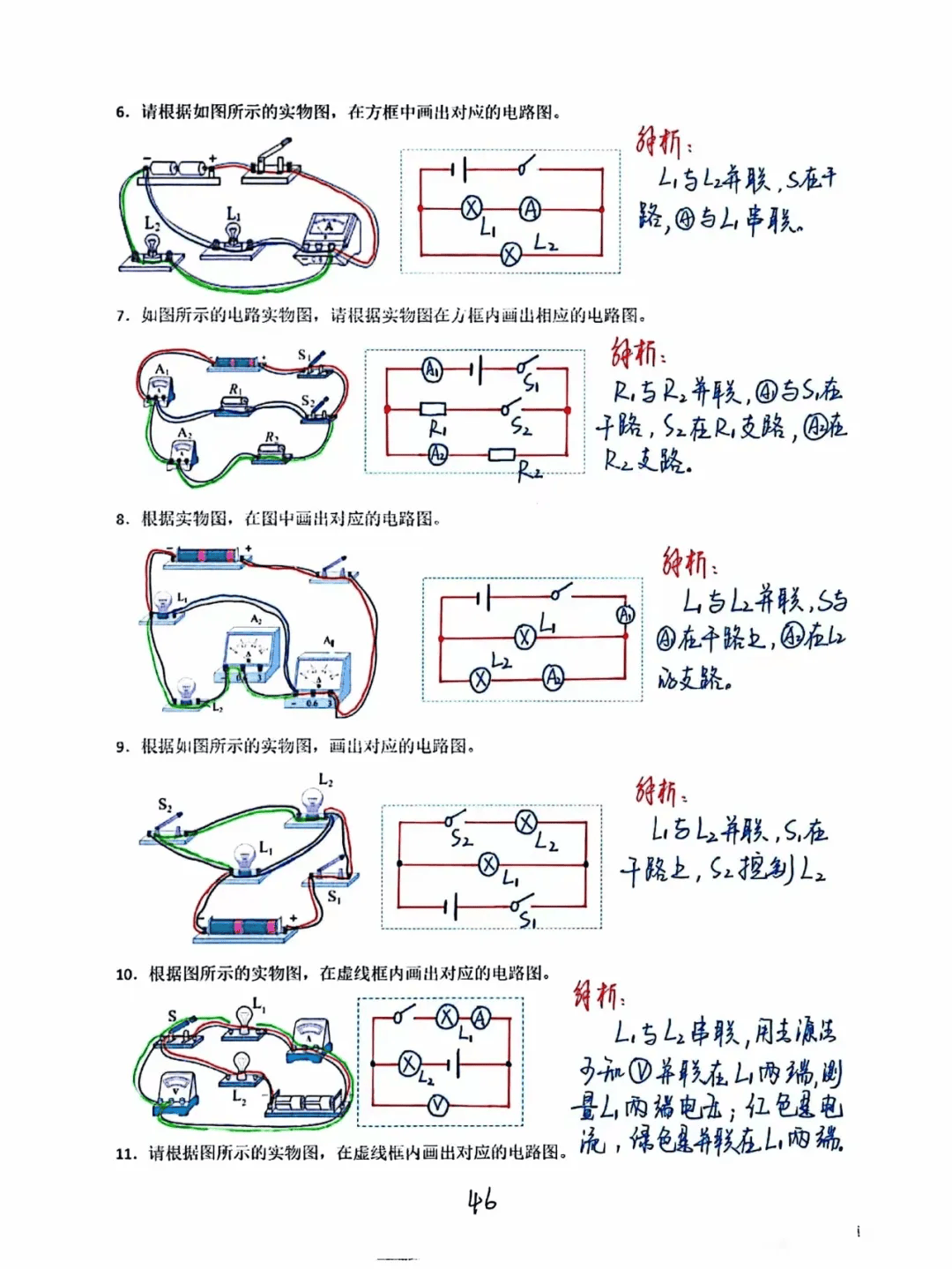 初三物理电路图手抄报图片