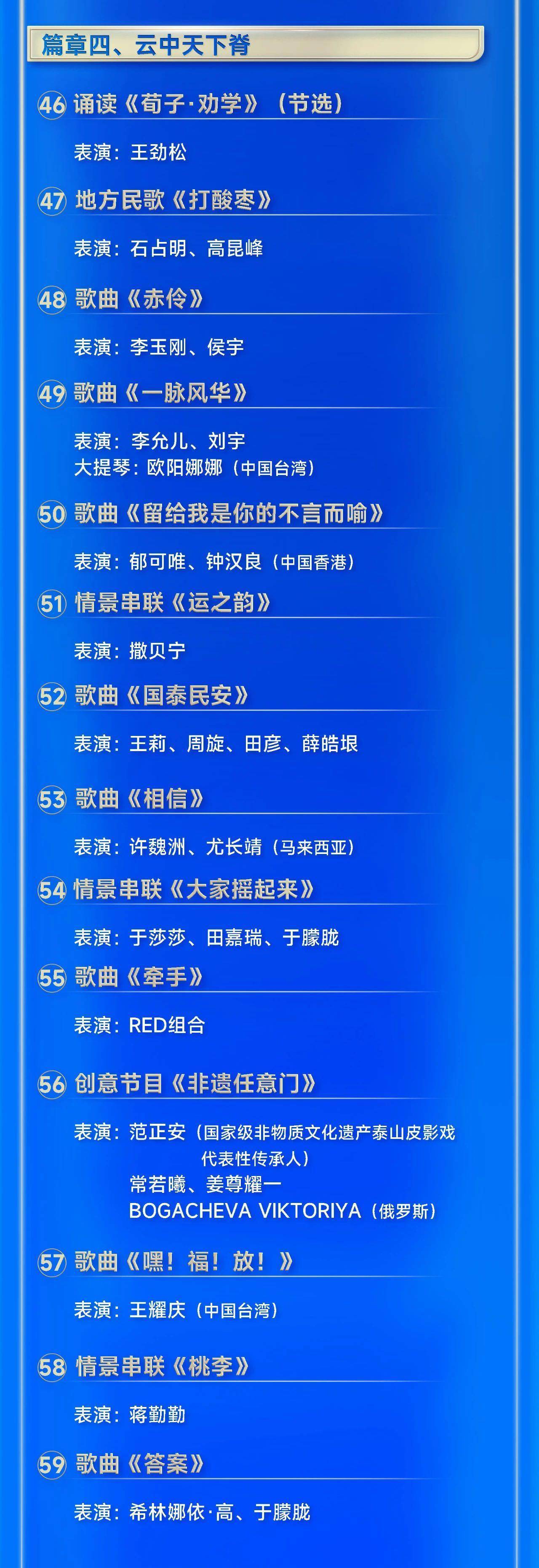 今晚播出！中央广播电视总台跨年晚会节目单公布
