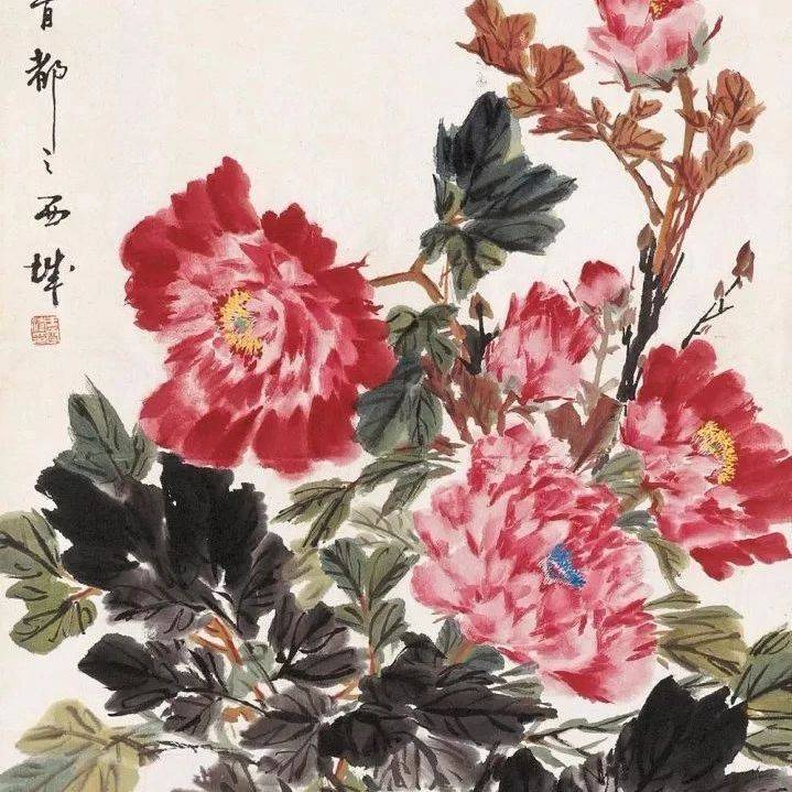 唯有牡丹真国色！小写意牡丹画150幅，美醉了！_笔墨_王雪涛_花鸟画