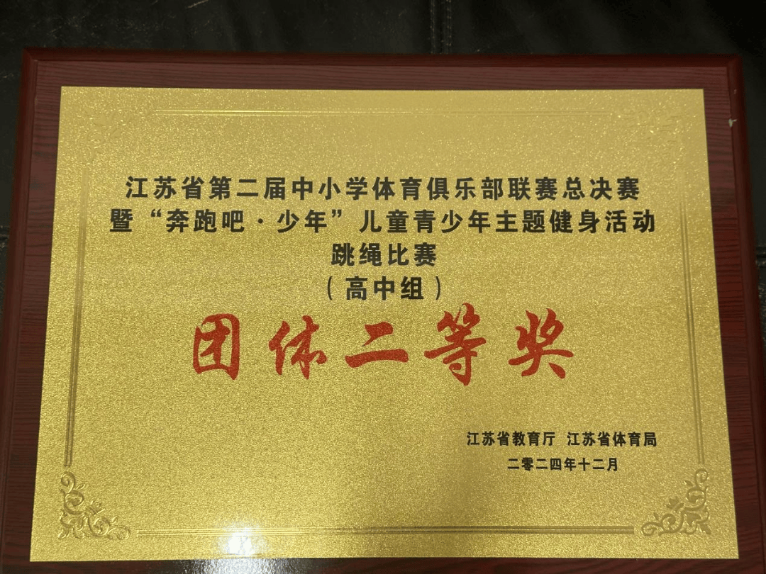 喜报 | 我校荣获2024年"常州市高中阳光体育运动会"团体总分一等奖第