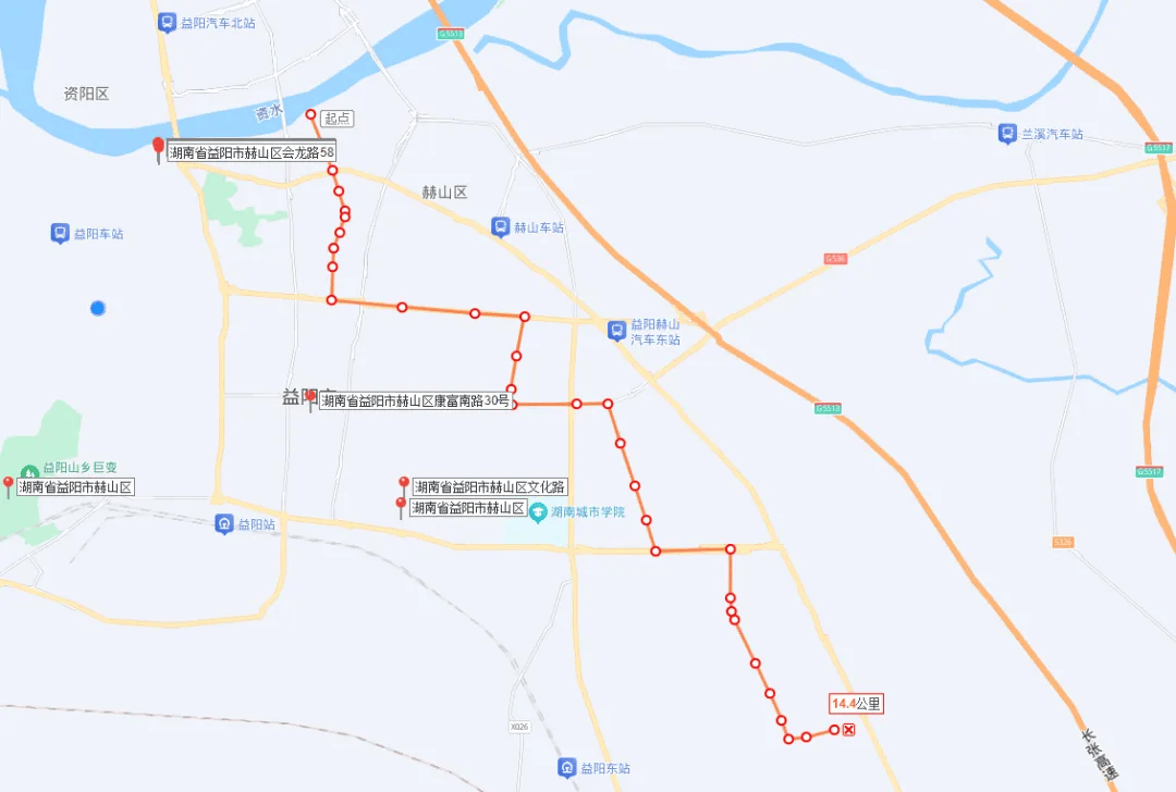 益阳公交车路线图图片