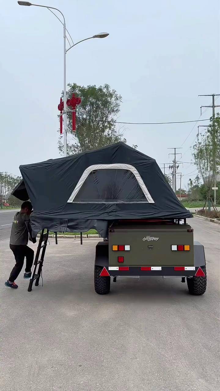 每个人都在奔赴各自不同的人生 户外生活 小蝌蚪拖挂 露营车
