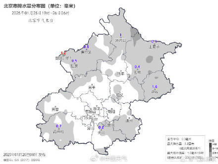 北京降雪如约而至 今天大部地区仍有雪