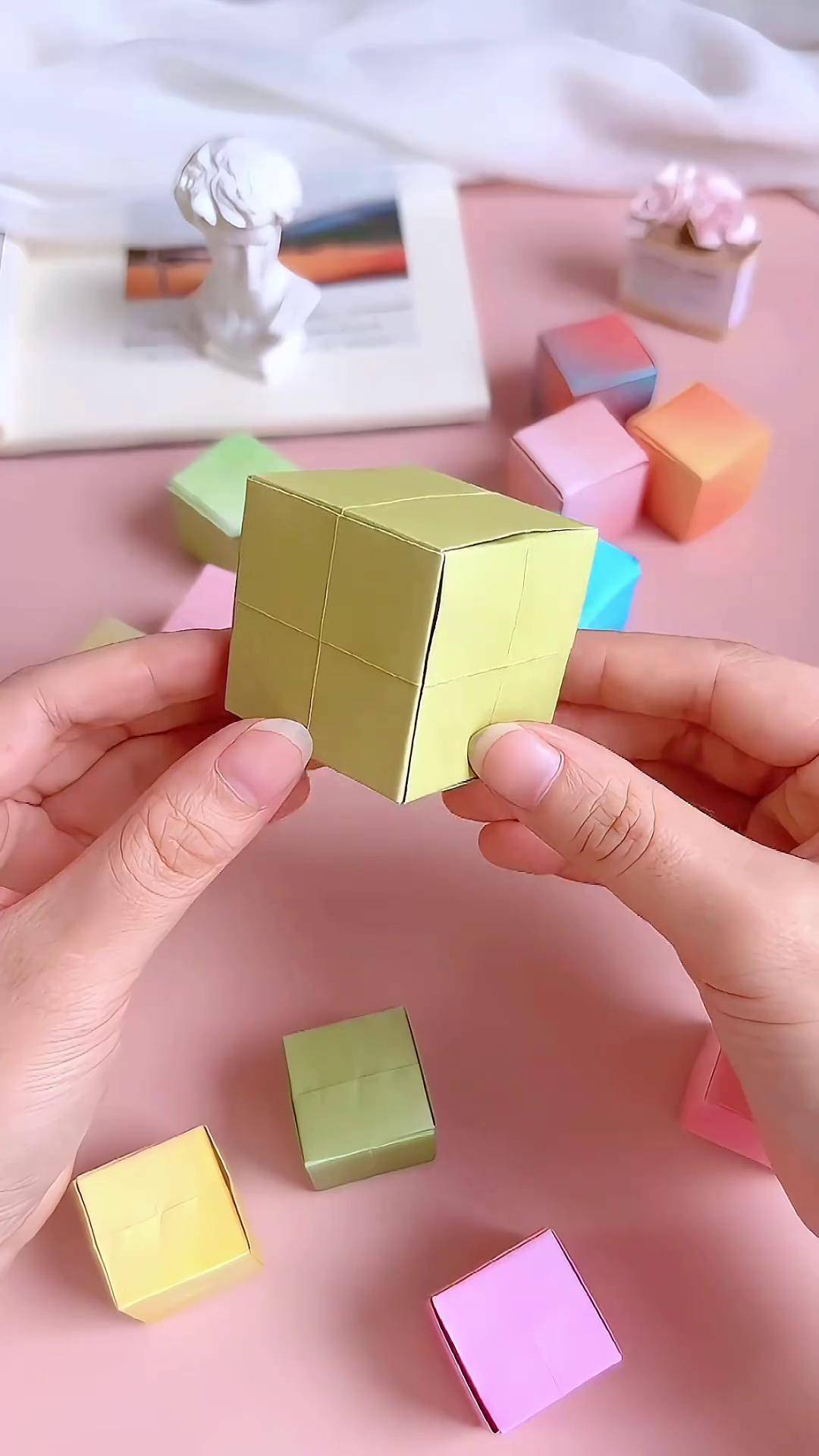 积木立方体不用买,教你用纸折出来,手残党也能折
