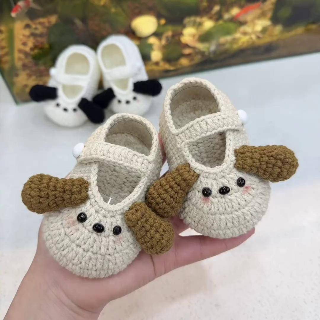 手工diy毛线编织 钩针婴儿毛线鞋编织宝宝鞋 快给宝宝安排一个吧,有