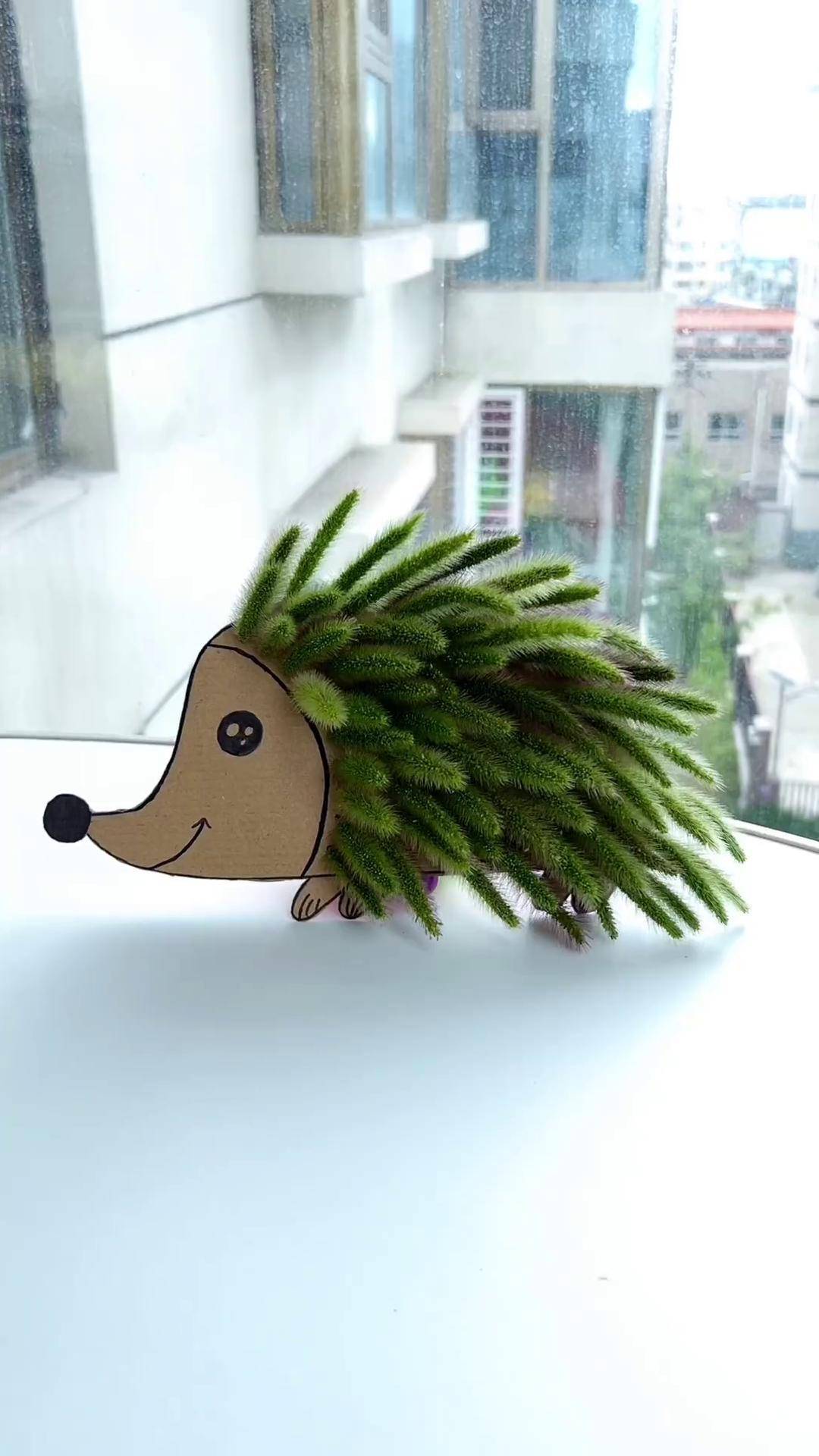 亲子手工 手工diy 狗尾巴草手工 幼儿园手工 幼儿手工