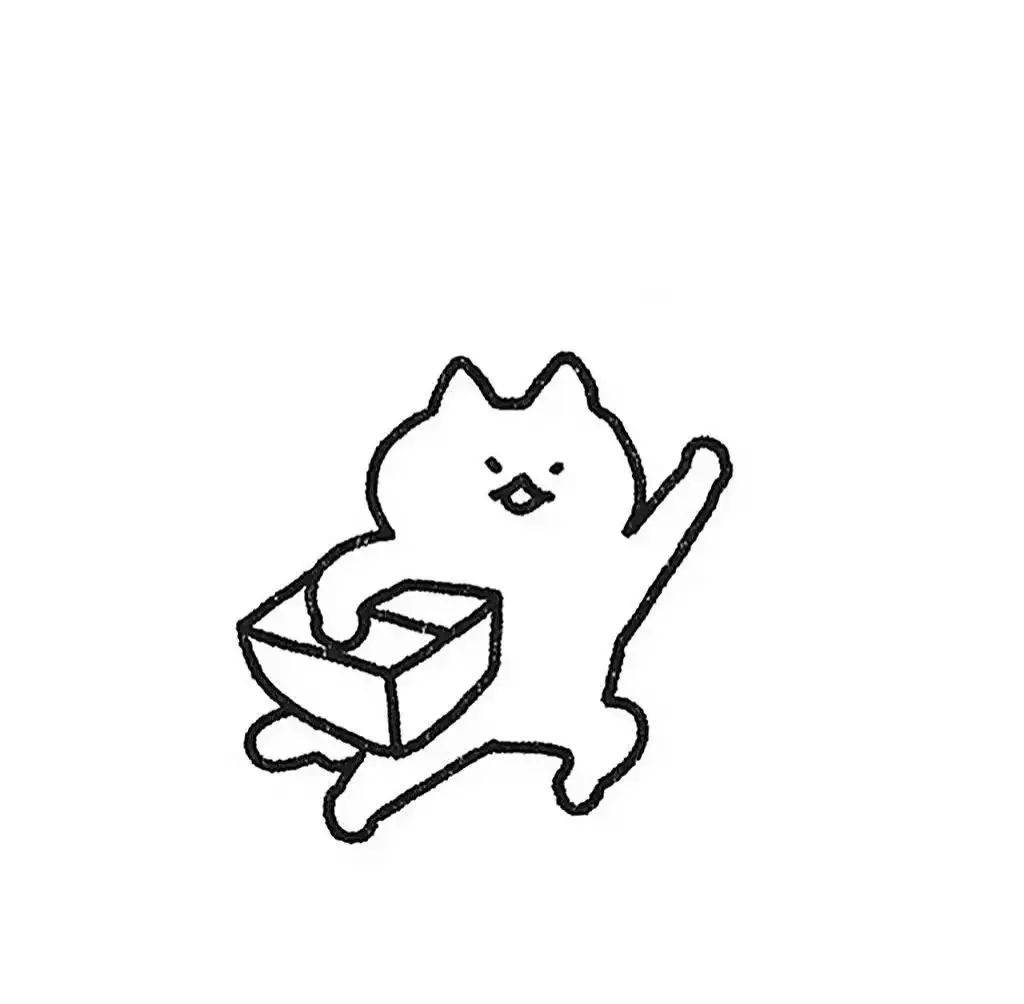 黑白线条头像,白底头像​