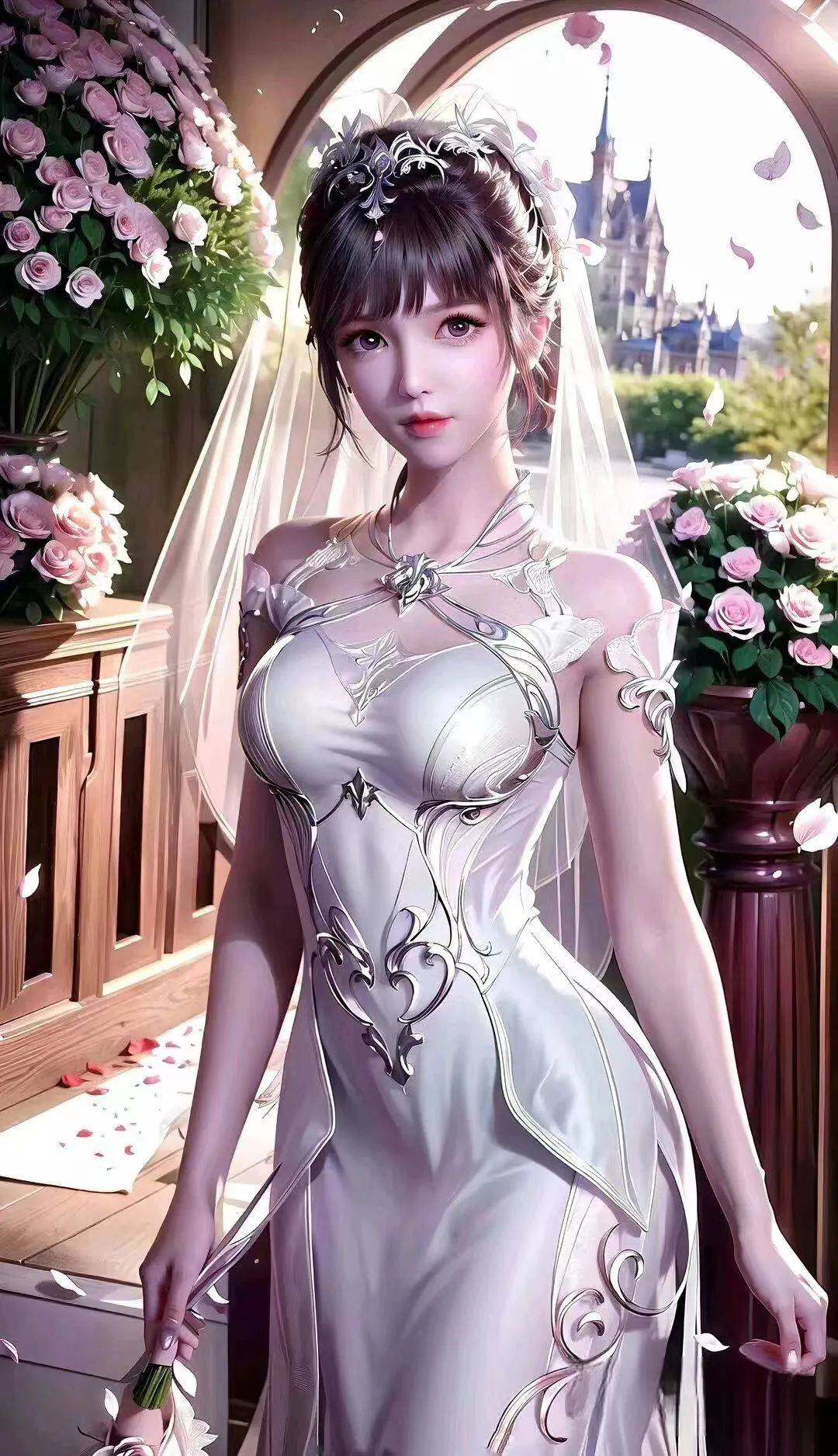 斗罗大陆:小舞婚纱壁纸来一波,这双眼睛实在是太美了,唐三真有福气