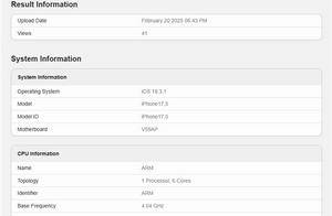 苹果良心机！iPhone 16e跑分出炉：确认8GB内存