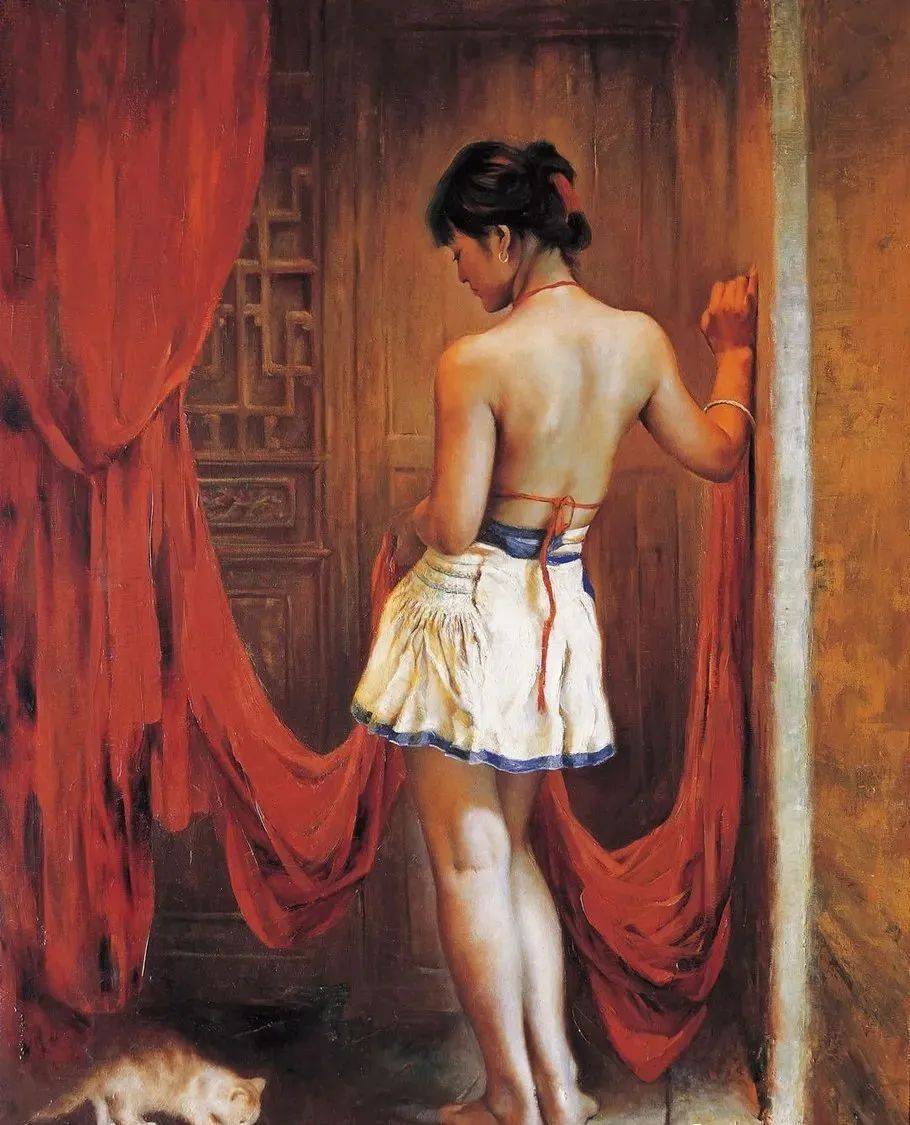 油画裸体曝光,风韵犹存,风姿绰约,成名后画作卖千万,网友:值了