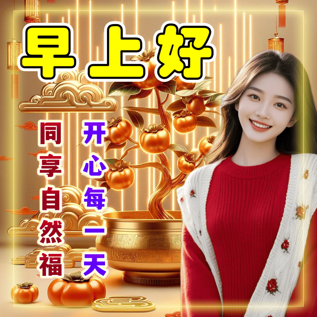 今日最新美女早上好问候朋友图片表情包,一句祝福胜千言,愿你每天都